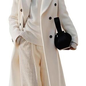 Brand New Cream Wool Coat Size Small